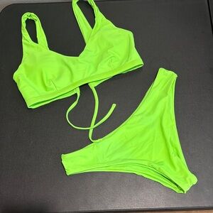 Medium Neon Green Bikini Set